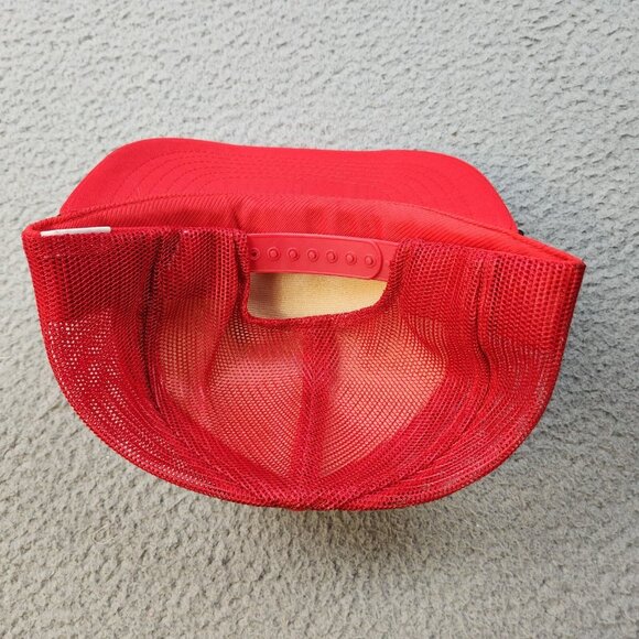 Vintage Trucker Hat Snapback Cap Sydney Australia Red White Rope Mesh Foam 80s - Picture 5 of 8